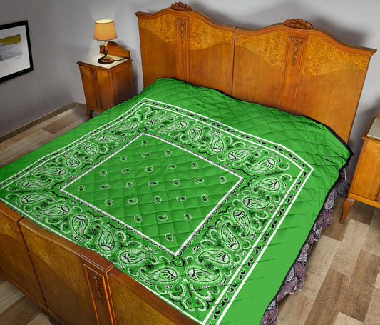 Quilt - Lime Green Bandana Quilt
