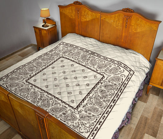 Cream and Brown Bandana Quilts