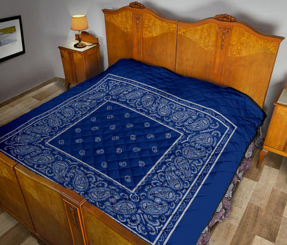 Blue and Gray Bandana Quilt