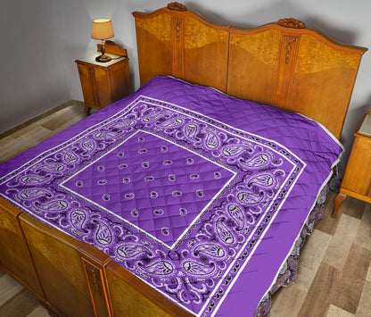 Quilt - Dark Lilac Bandana Quilt