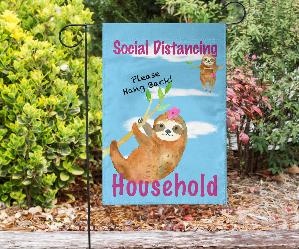 social distancing sloth sign for homes