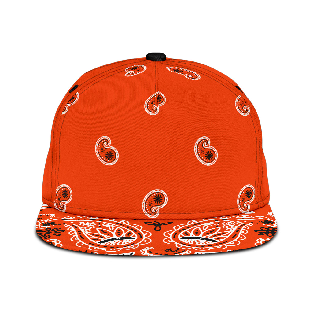 Perfect Orange Bandana Snapback Cap
