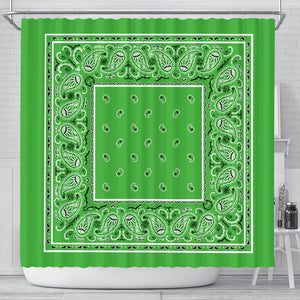 Lime Green Bandana Shower Curtain