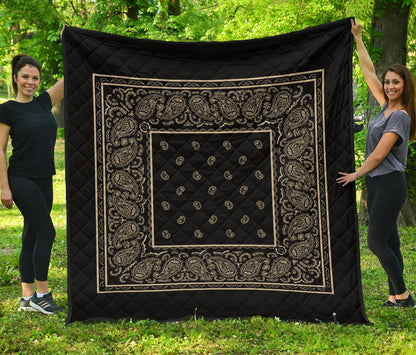 Black and Khaki Bandana Quilts