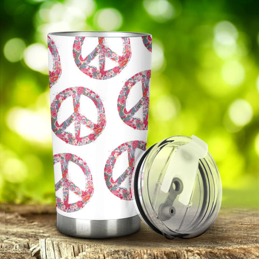peace symbol drink  tumbler