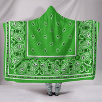 Lime Green Bandana Hooded Blanket