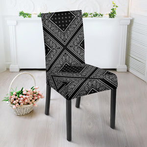 Black Bandana Dining Chair Slipcovers