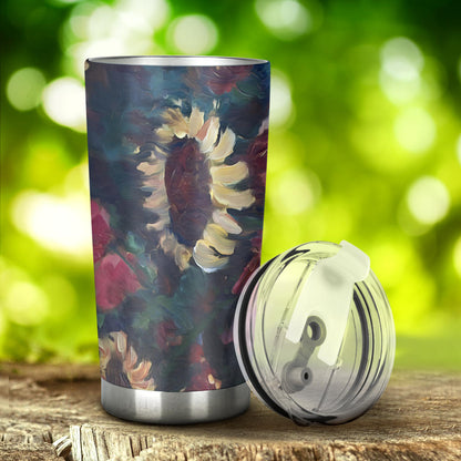 sunflower artists drink tumbler