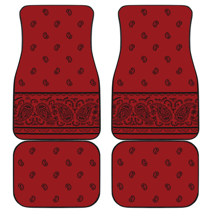 Quad Red with Black Bandana Car Mats - Fancy
