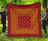Red and Gold Bandana Quilts