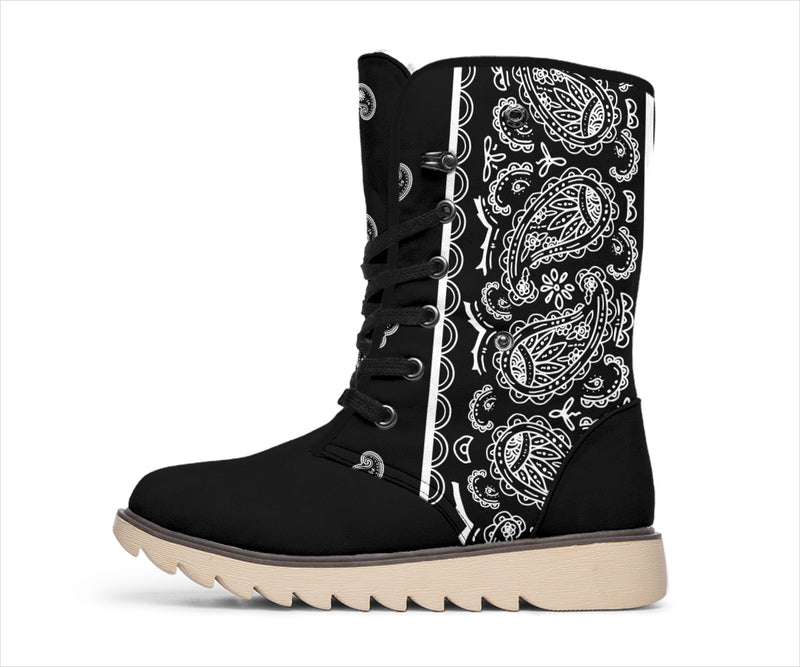 Black Bandana Women's Winter Boots