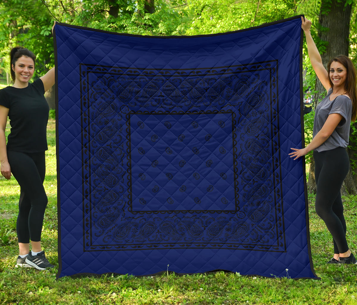 Quilt - Blue and Black Bandana Quilt