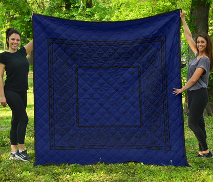 Quilt - Blue and Black Bandana Quilt