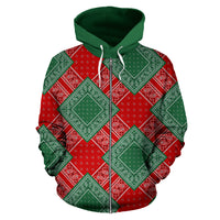 red green holiday hoodie