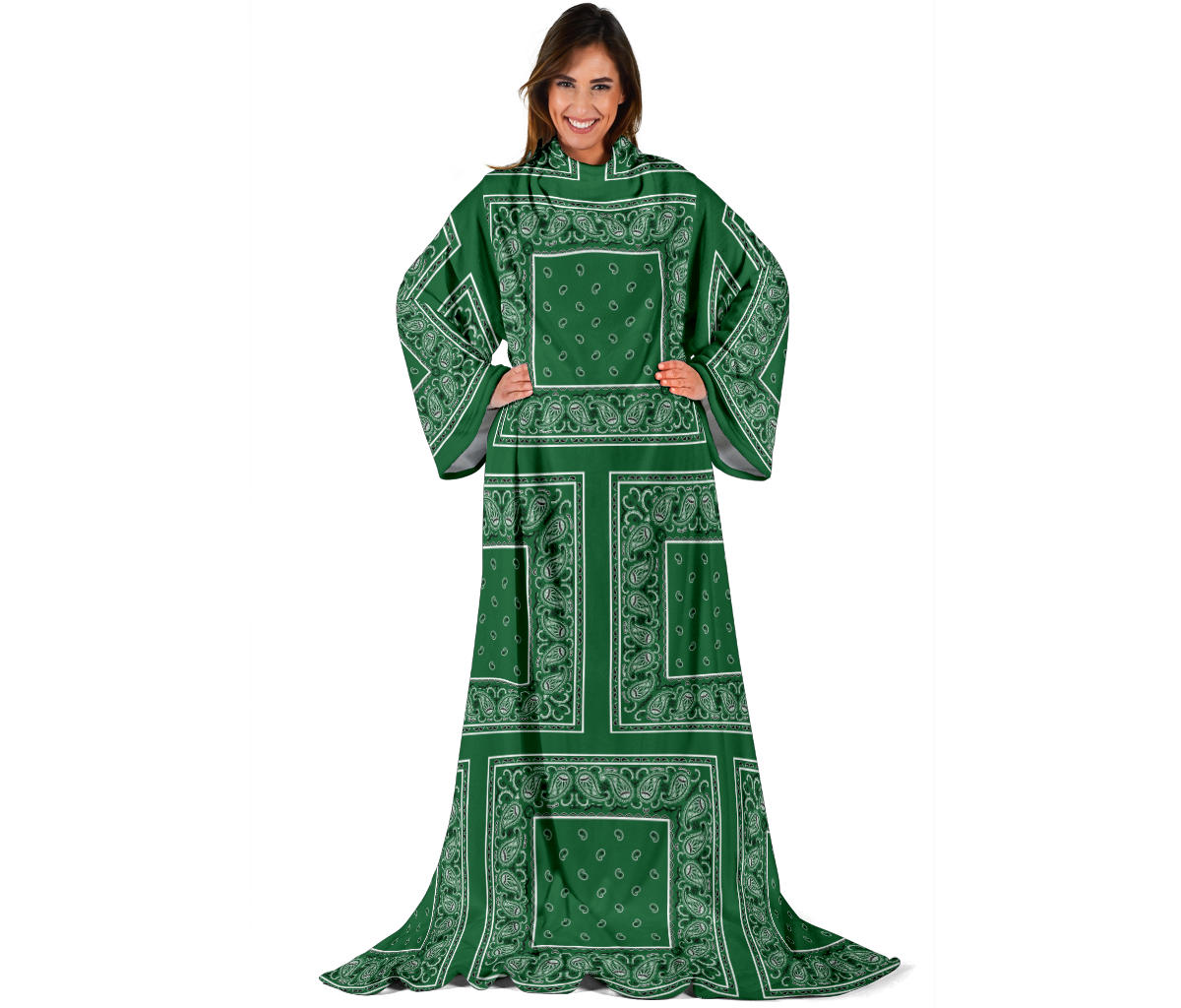 Classic Green Bandana Monk Blankets