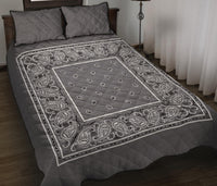 Quilt Set - Classic Gray Bandana Quilt w/Shams