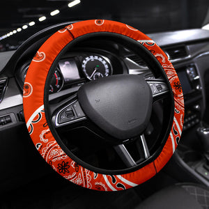 orange bandana steering wheel cover