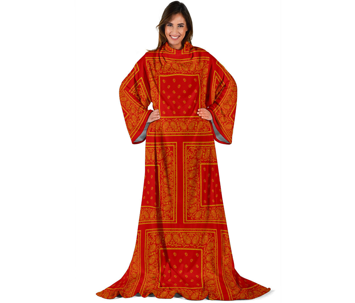 Red and Gold Bandana Monk Blankets