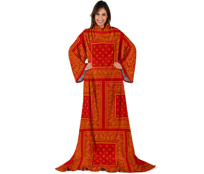 Red and Gold Bandana Monk Blankets