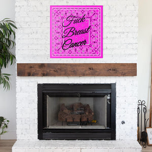 Abruptly Pink Bandana Metal Signs