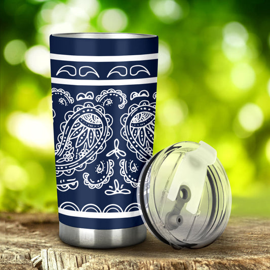 navy blue bandana car cups