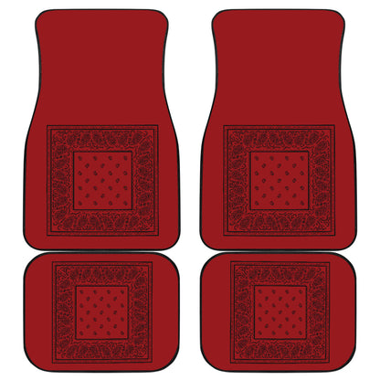 Quad Red with Black Bandana Car Mats - Minimal