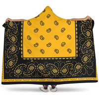 Gold Bandana Hooded Blanket