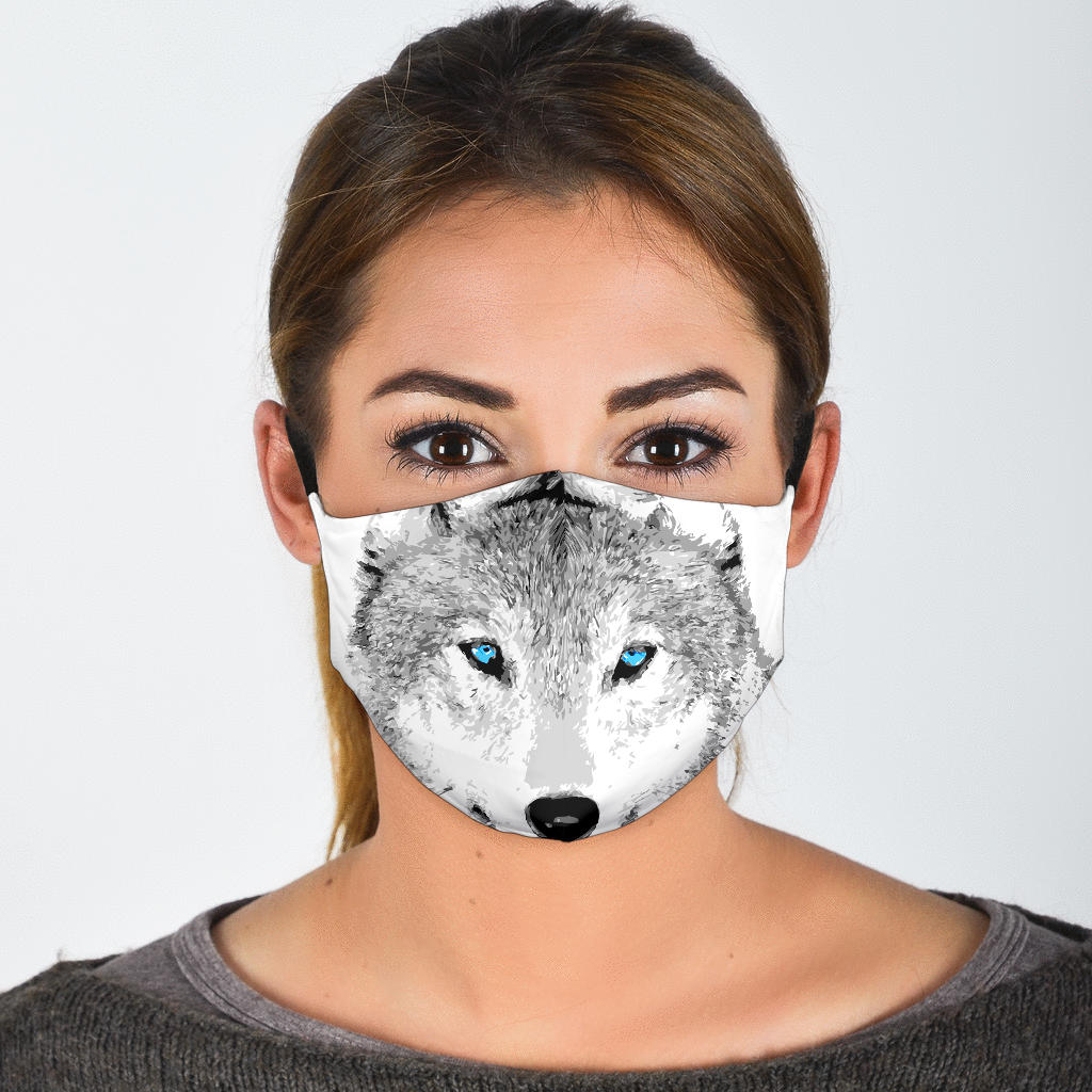 Wolf Face Mask with 5 Layer Filters | The Bandana Blanket Company