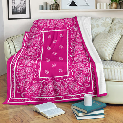 Pink Bandana Throw Blanket