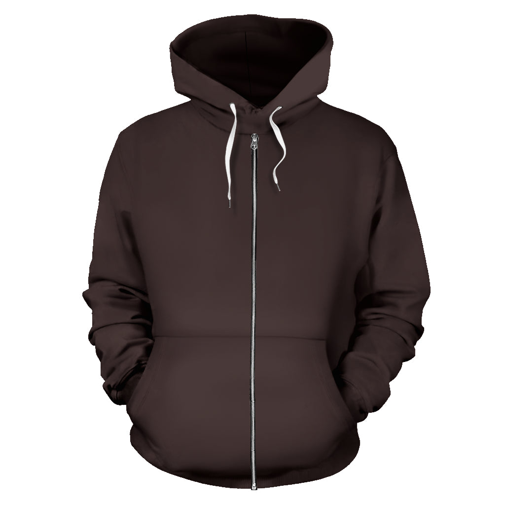 brown bandana zip up hoodie