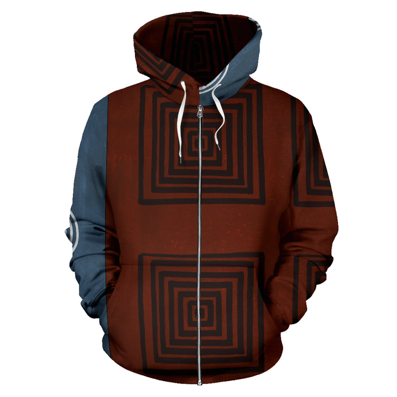 Tranquility Zip Up All Over Hoodie