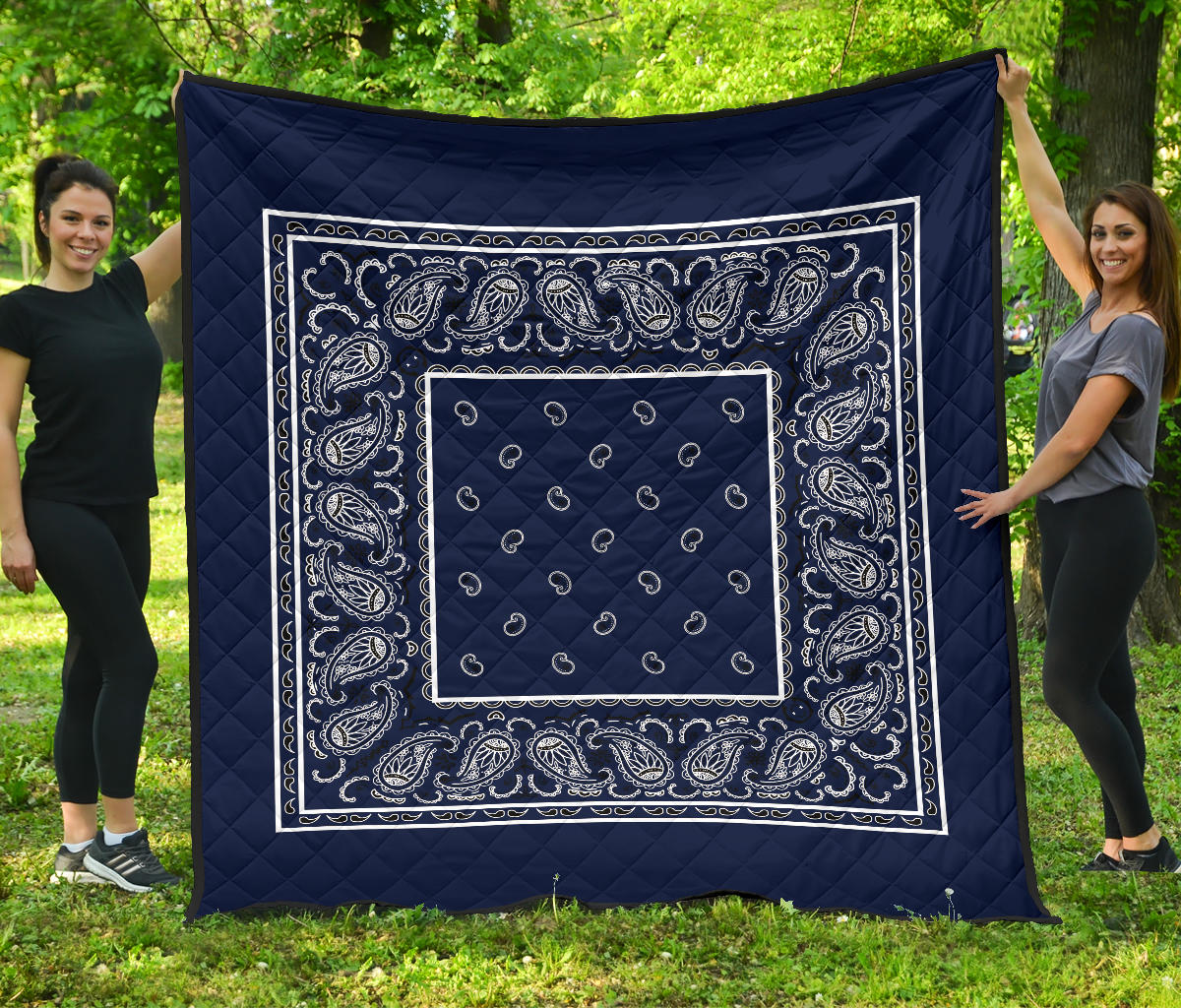 Navy Blue Bandana Bedding