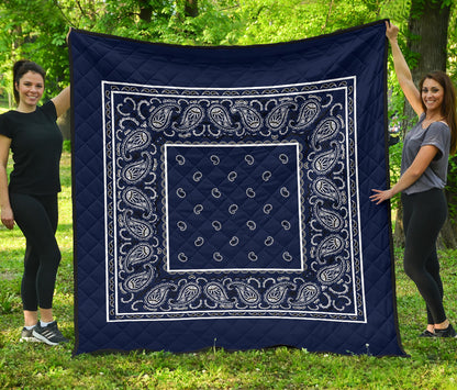 Navy Blue Bandana Bedding