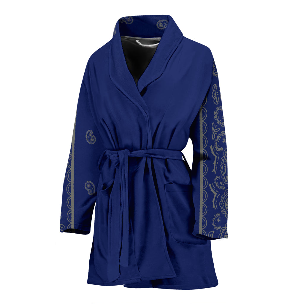 blue and gray bandana robe