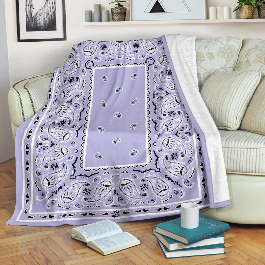 Lavender Bandana Throw Blanket