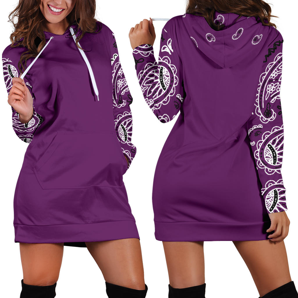 Wild Plum Bandana Hoodie Dress