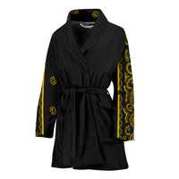 black and gold bandana bathrobe