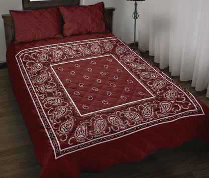Quilt Set - Burgundy Bandana Quilts w/Shams