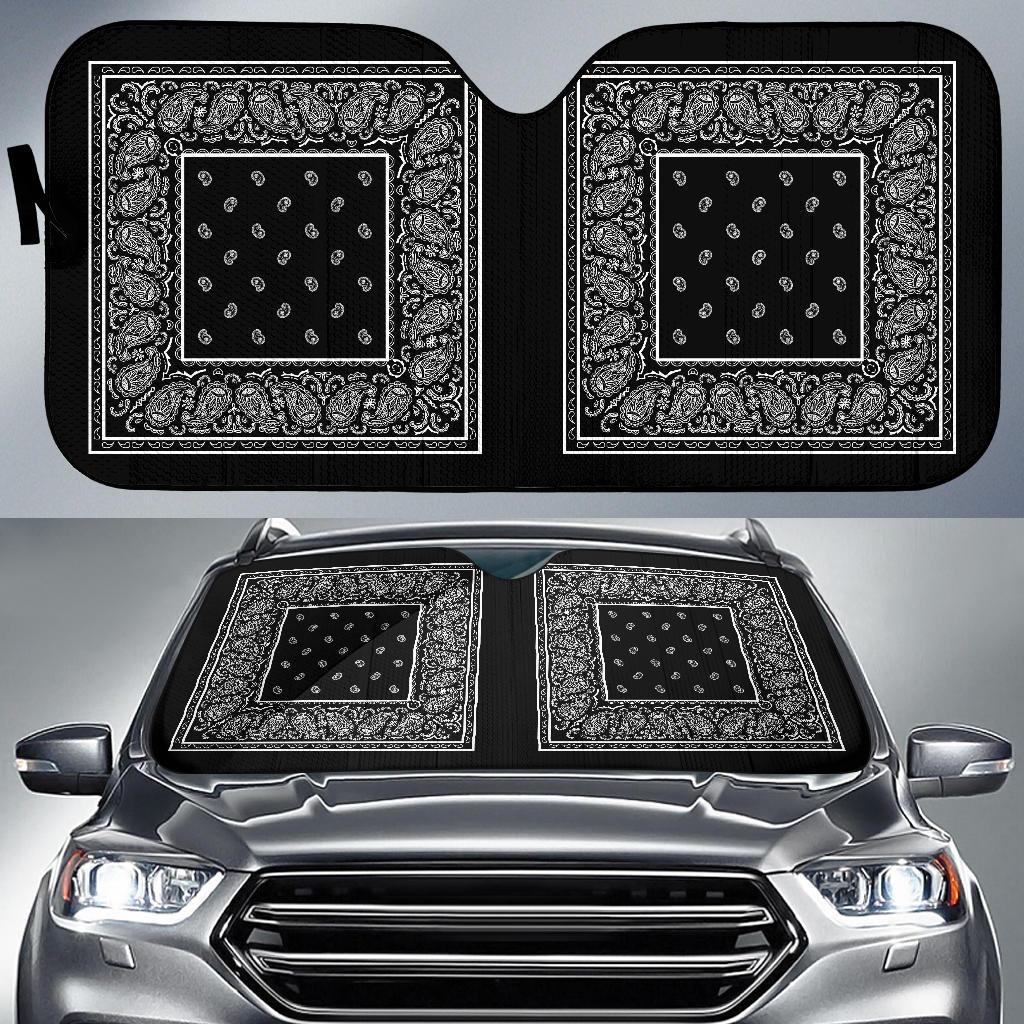 black bandana car shade