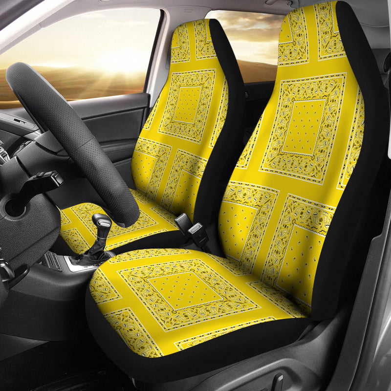 yellow bandana auto seat covers