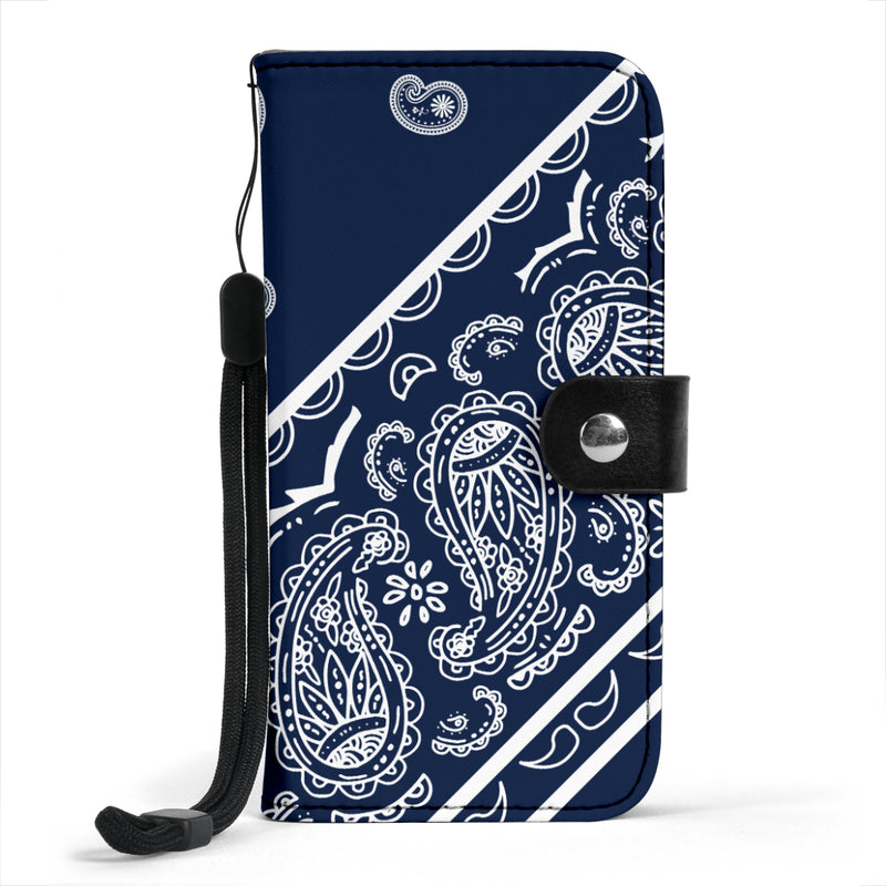 Royal blue bandana cell phone wallet