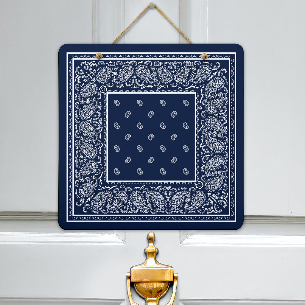 Navy Blue bandana Sign
