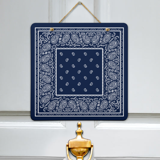 Navy Blue bandana Sign