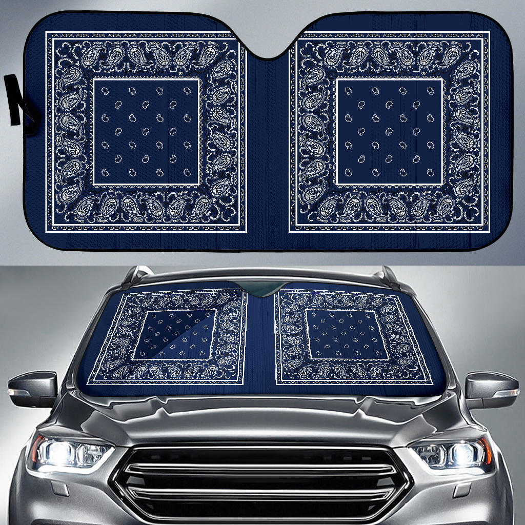 navy blue bandanas lowrider auto shade
