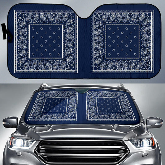 navy blue bandanas lowrider auto shade