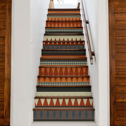 South Western Tribal Pattern Stair Sticker 13