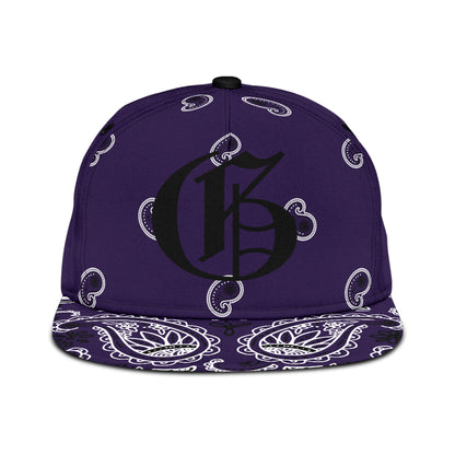 purple bandana hat monogramed G