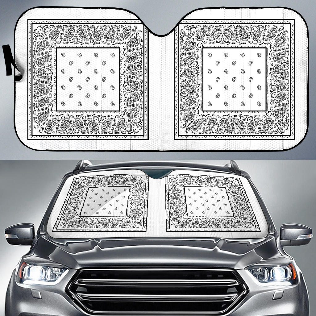 white bandanas auto shade