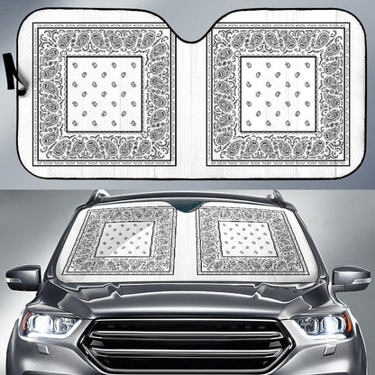 white bandanas auto shade