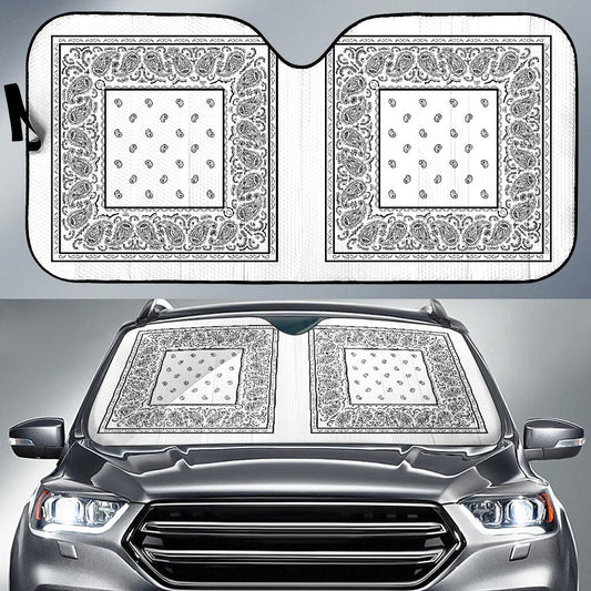 white bandanas auto shade